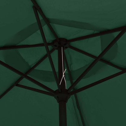 LED Cantilever Garden Parasol 3 m Green