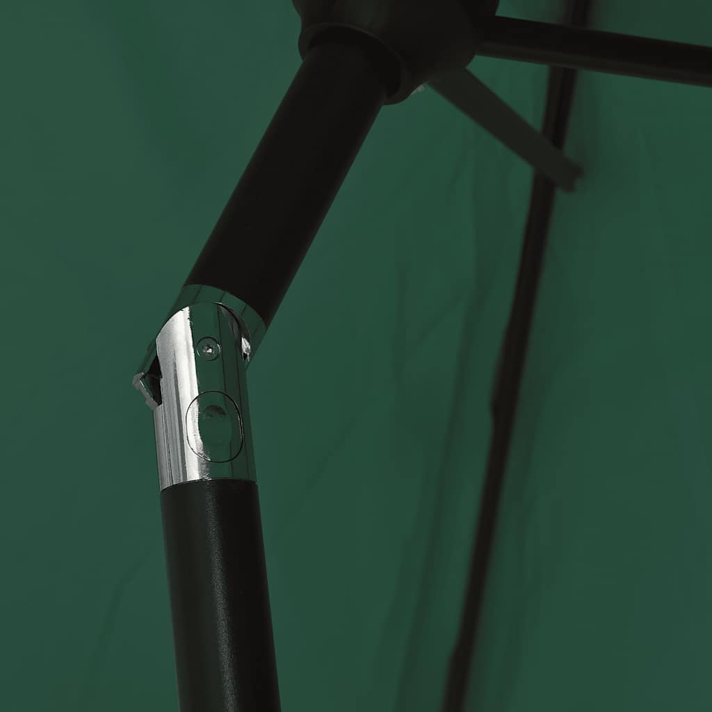 LED Cantilever Garden Parasol 3 m Green