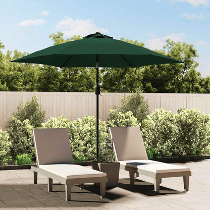 LED Cantilever Garden Parasol 3 m Green