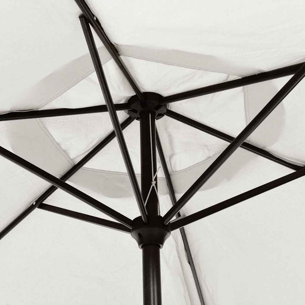 LED Cantilever Garden Parasol 3 m Sand White