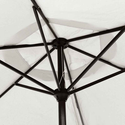 LED Cantilever Garden Parasol 3 m Sand White