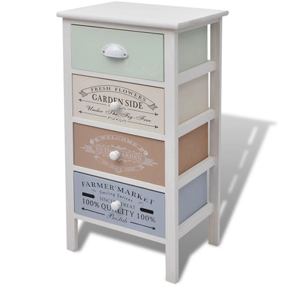 Storage Cabinet | Multicolour | Paulownia wood, Plywood | Compact