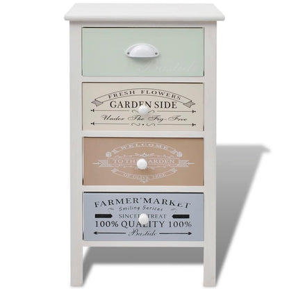 Storage Cabinet | Multicolour | Paulownia wood, Plywood | Compact