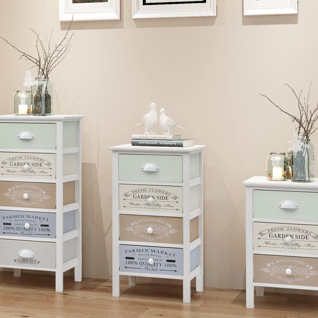 Storage Cabinet | Multicolour | Paulownia wood, Plywood | Compact