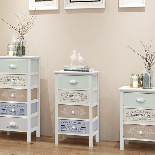 Storage Cabinet | Multicolour | Paulownia wood, Plywood | Compact