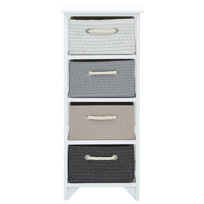 Storage Cabinet | White, Grey, Beige, Black | Paulownia wood, MDF