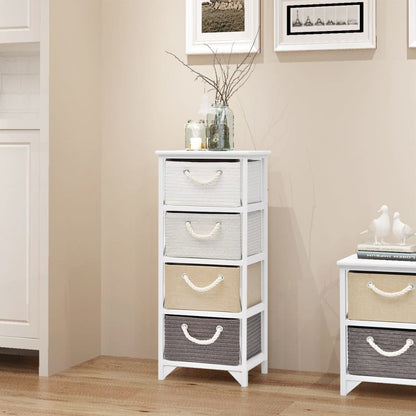 Storage Cabinet | White, Grey, Beige, Black | Paulownia wood, MDF