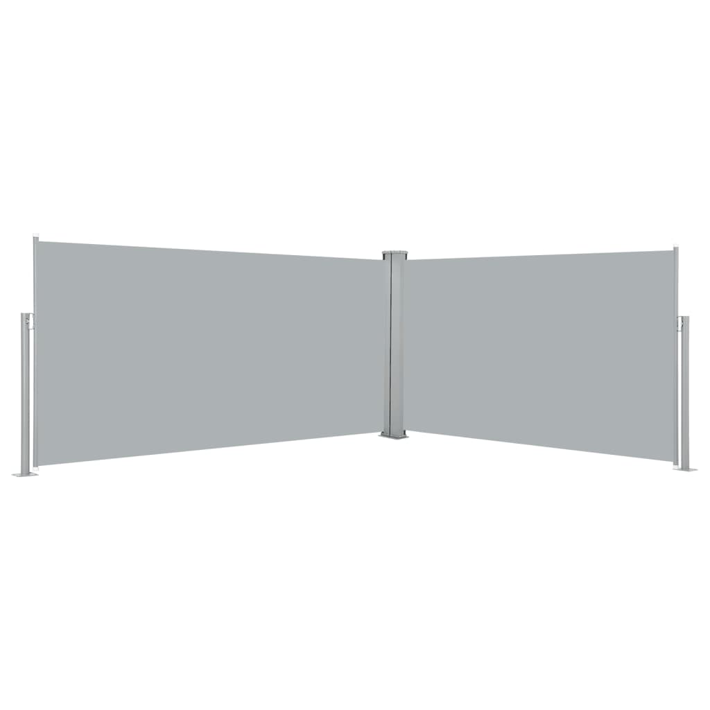 Side Awning | Grey | Polyester | 160 x 600 cm | Retractable