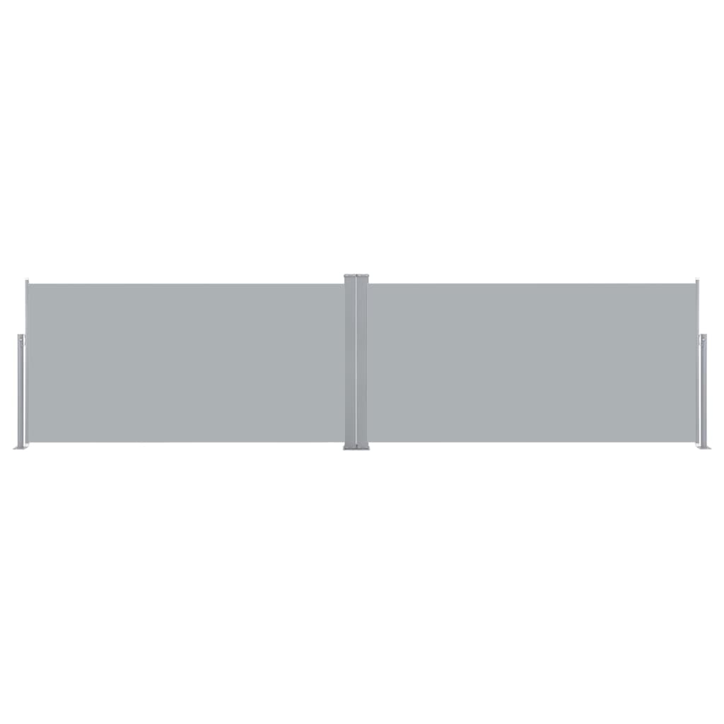Side Awning | Grey | Polyester | 160 x 600 cm | Retractable