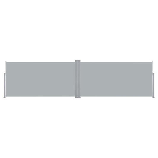 Side Awning | Grey | Polyester | 160 x 600 cm | Retractable