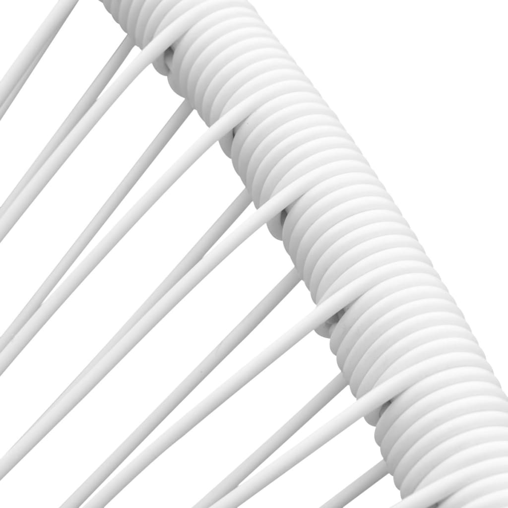 Garden Chair | White | PE Rattan, Powder-Coated Steel | Medium |  Tough