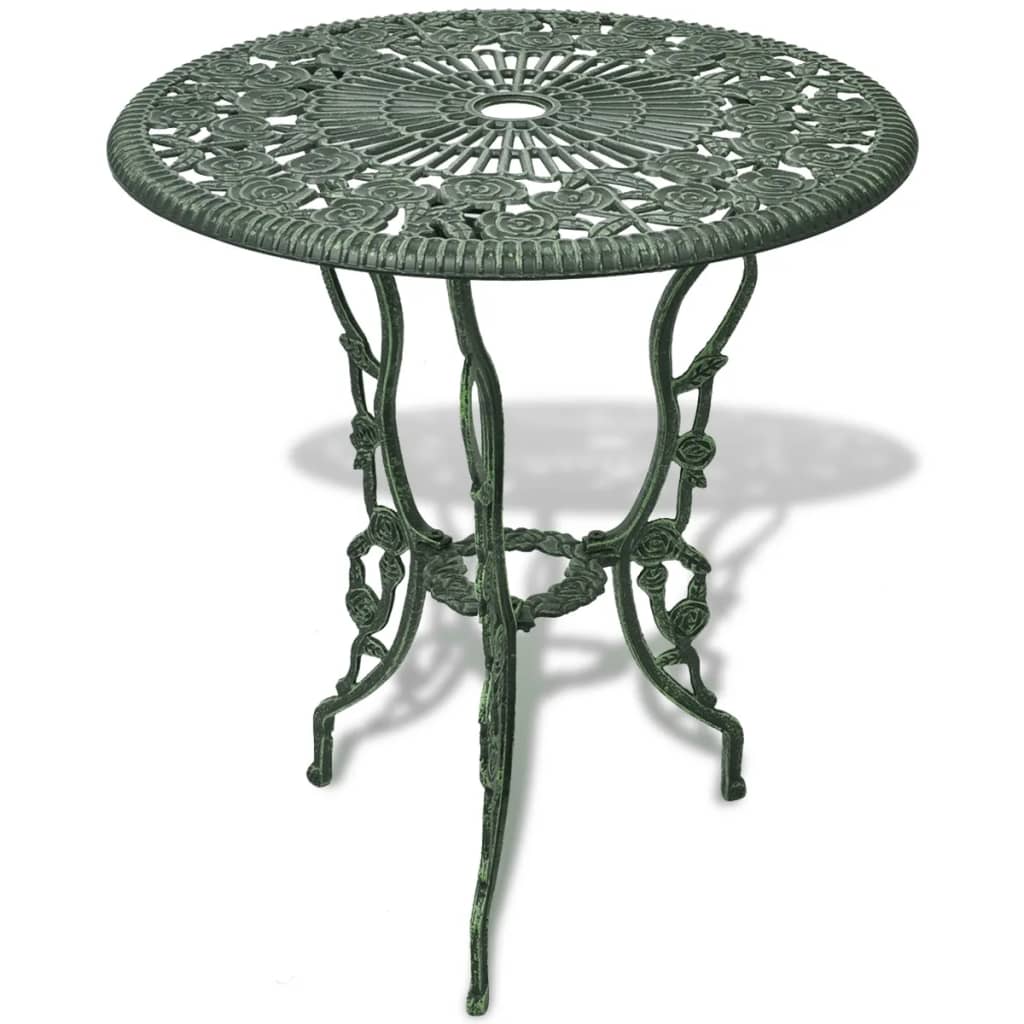 Bistro Table And Chair | Green | Cast Aluminium | Decorative Inlays