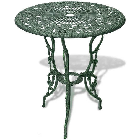 Bistro Table And Chair | Green | Cast Aluminium | Decorative Inlays