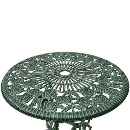 Bistro Table And Chair | Green | Cast Aluminium | Decorative Inlays