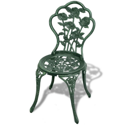 Bistro Table And Chair | Green | Cast Aluminium | Decorative Inlays