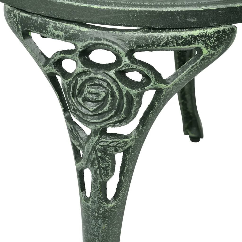 Bistro Table And Chair | Green | Cast Aluminium | Decorative Inlays