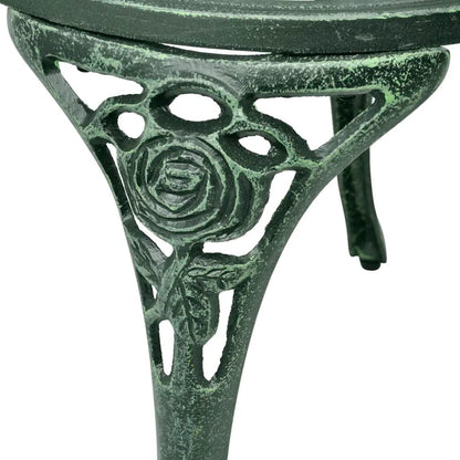 Bistro Table And Chair | Green | Cast Aluminium | Decorative Inlays