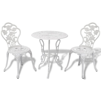 Bistro Table And Chair | White | Cast Aluminium | Medium | Fancy Design