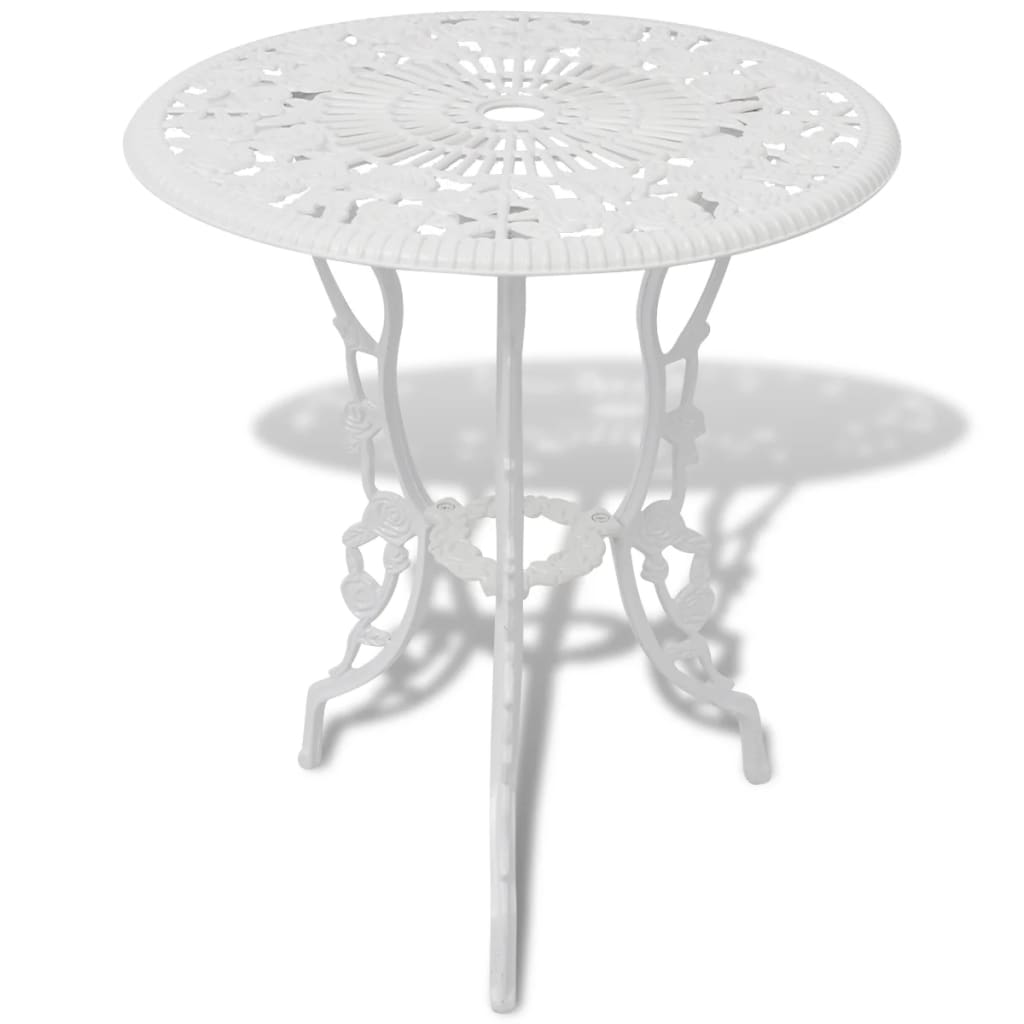 Bistro Table And Chair | White | Cast Aluminium | Medium | Fancy Design