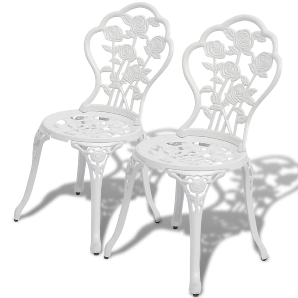 Bistro Table And Chair | White | Cast Aluminium | Medium | Fancy Design