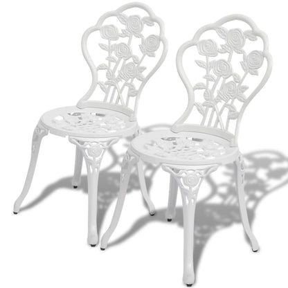 Bistro Table And Chair | White | Cast Aluminium | Medium | Fancy Design
