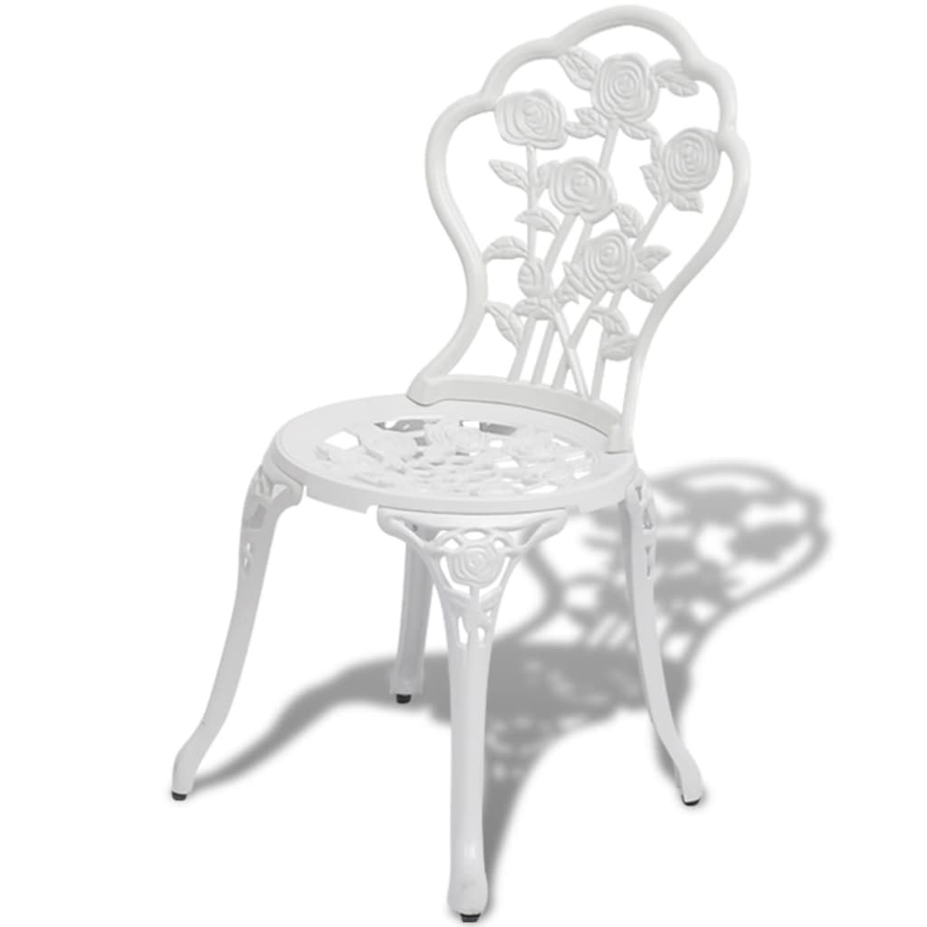 Bistro Table And Chair | White | Cast Aluminium | Medium | Fancy Design