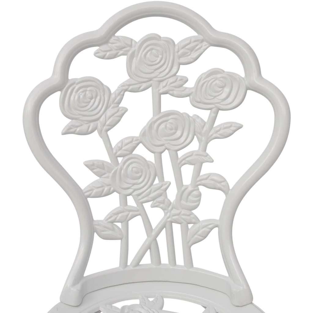 Bistro Table And Chair | White | Cast Aluminium | Medium | Fancy Design