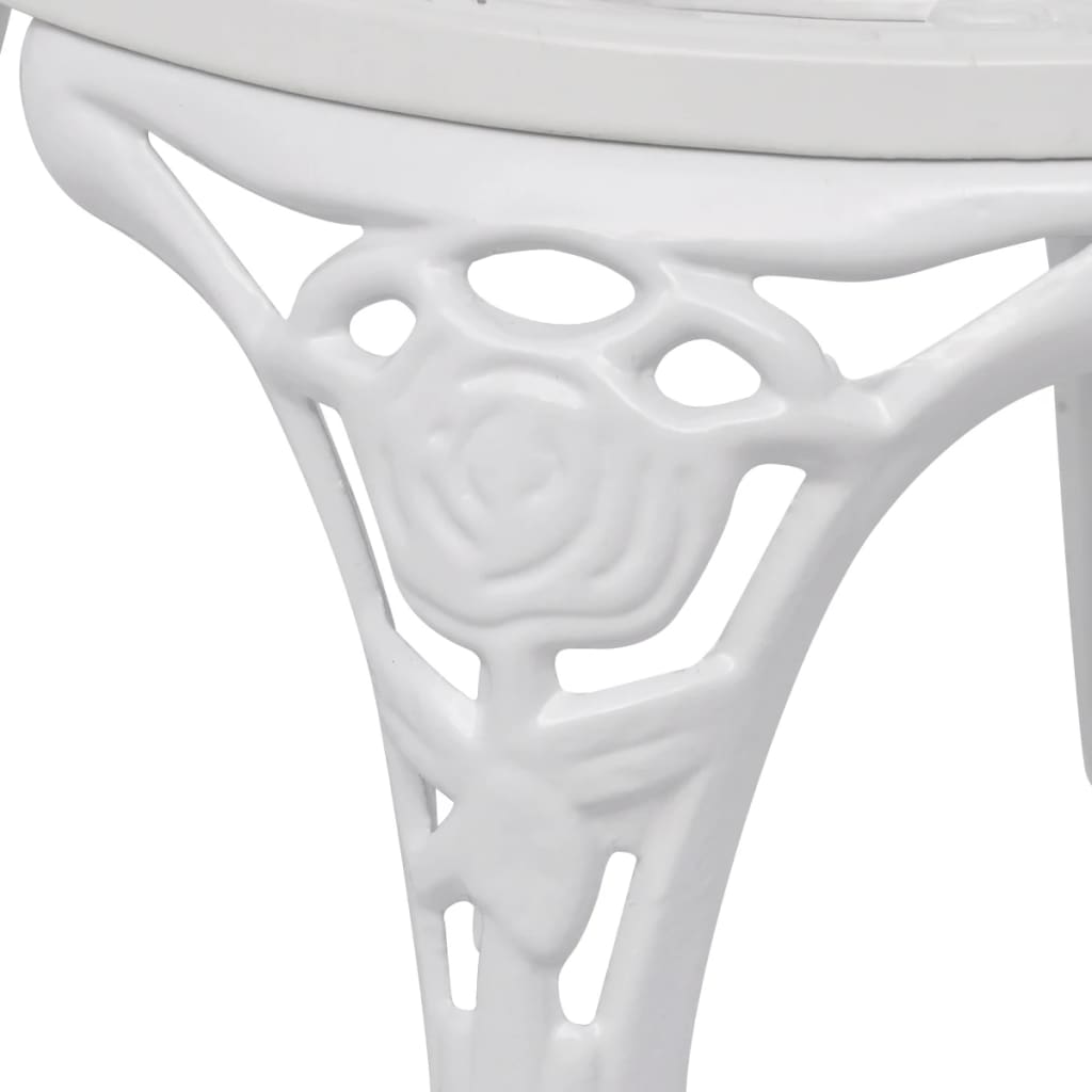Bistro Table And Chair | White | Cast Aluminium | Medium | Fancy Design