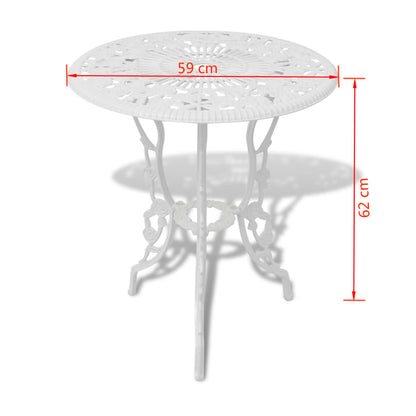 Bistro Table And Chair | White | Cast Aluminium | Medium | Fancy Design