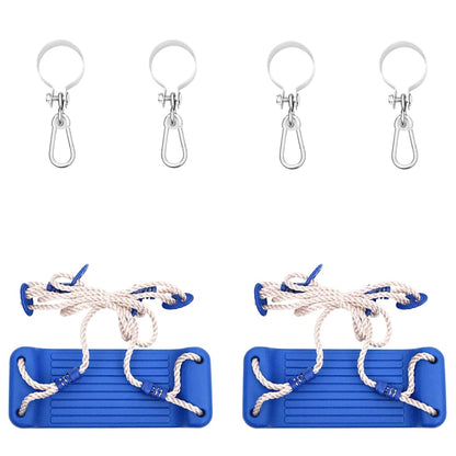 Swing Seats with Ropes 2 pcs Blue 38x16 cm PE