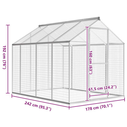 Outdoor Aviary Aluminium 178x242x192 cm
