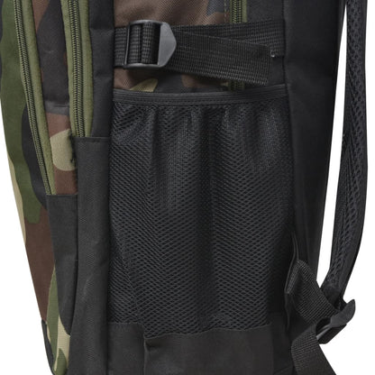 School Backpack 40 L Black and Camouflage