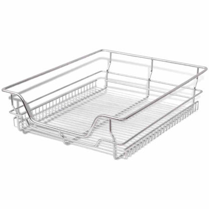 50480 vidaXL Pull-Out Wire Baskets 2 pcs Silver 500 mm