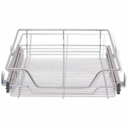 Pull-Out Wire Baskets 2 pcs Silver 500 mm