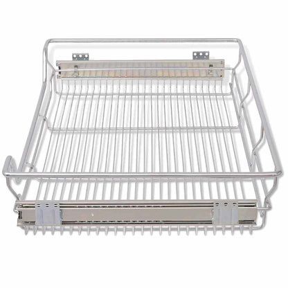 50482 vidaXL Pull-Out Wire Baskets 2 pcs Silver 800 mm