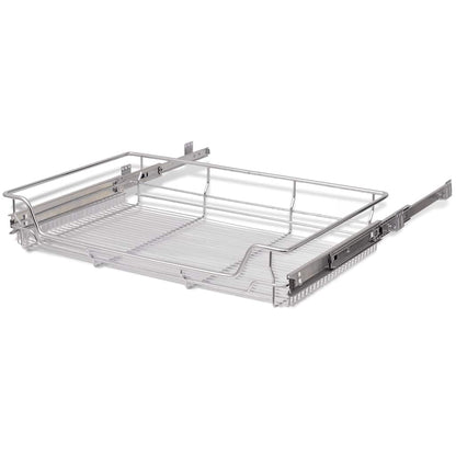 50482 vidaXL Pull-Out Wire Baskets 2 pcs Silver 800 mm