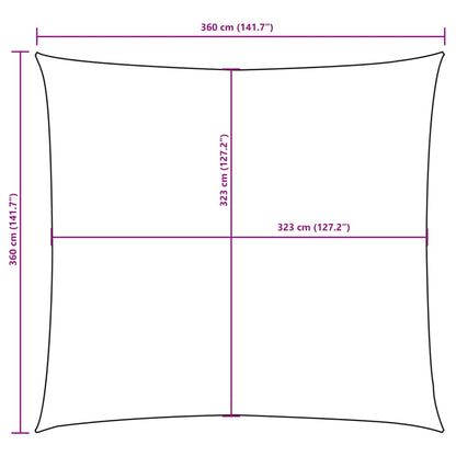 Sunshade Sail Oxford Fabric Square 3.6x3.6 m Cream