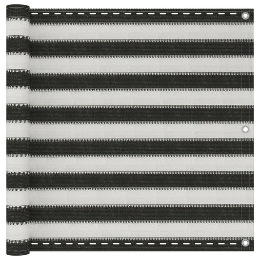 Balcony Screen HDPE 90x600 cm Anthracite and White