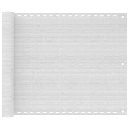 Balcony Screen HDPE 75x400 cm White