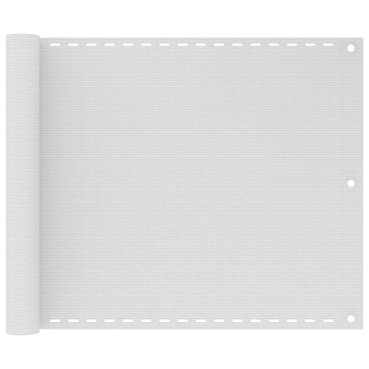 Balcony Screen HDPE 75x400 cm White