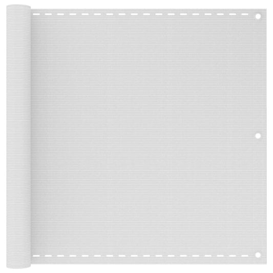 Balcony Screen HDPE 90x600 cm White