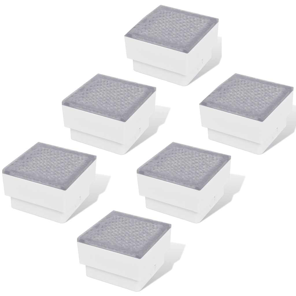 LED Inground Lights 6 pcs 100x100x68 mm