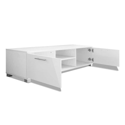 243041 vidaXL TV Cabinet High-Gloss White 120x40,5x35 cm