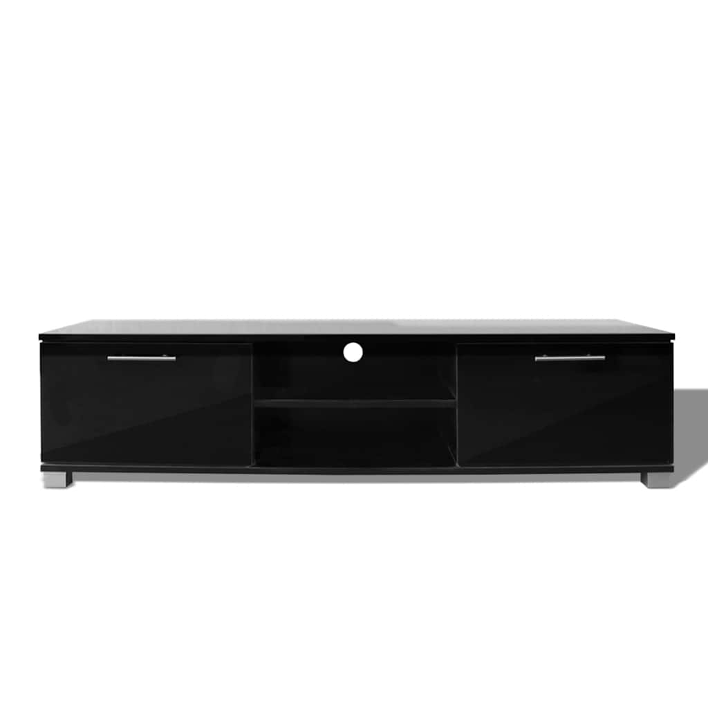 243042 vidaXL TV Cabinet High-Gloss Black 120x40,5x35 cm