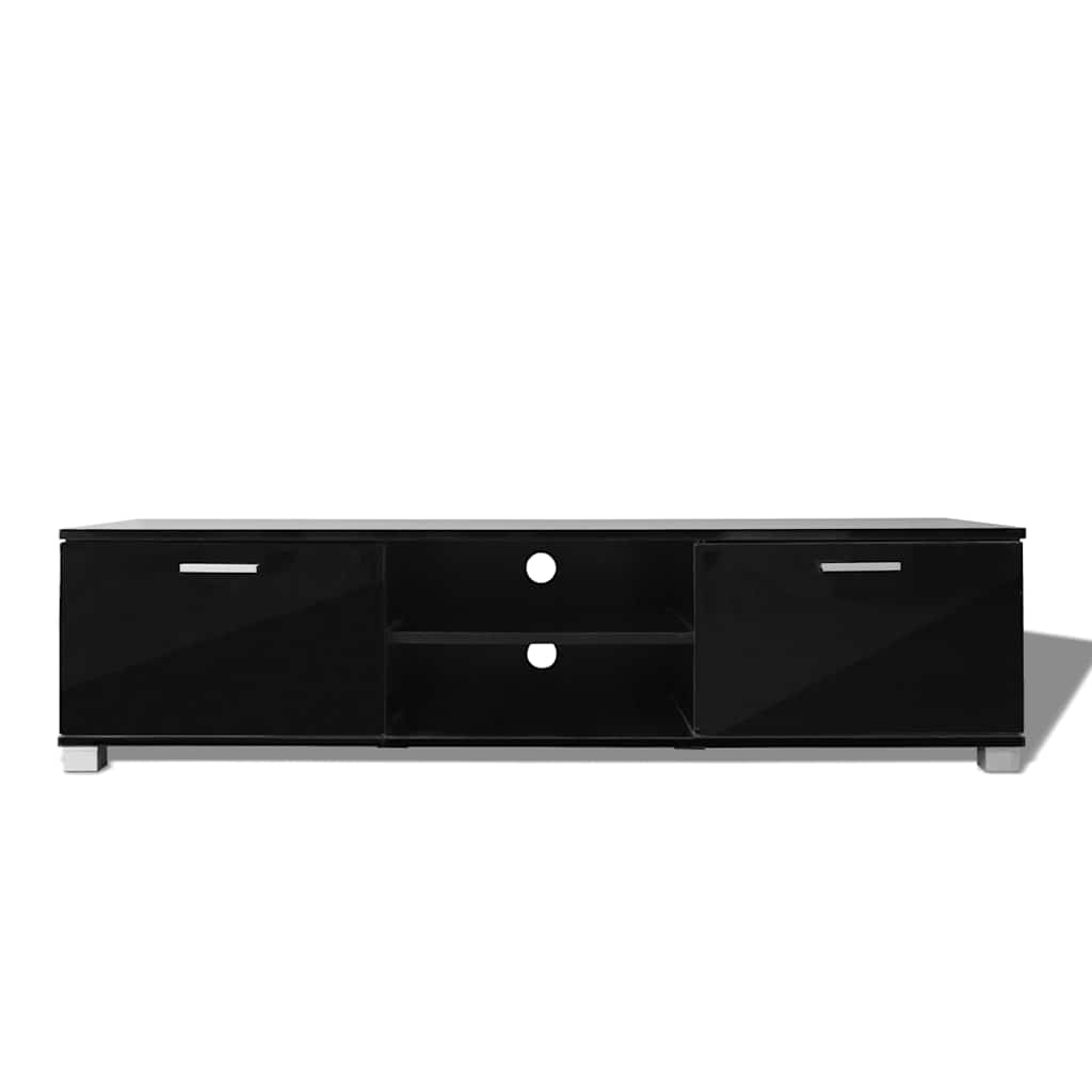243044 vidaXL TV Cabinet High-Gloss Black 140x40,5x35 cm