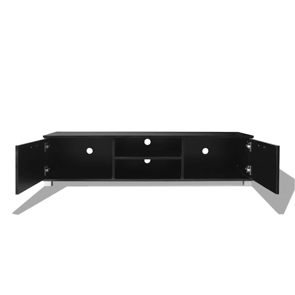 243044 vidaXL TV Cabinet High-Gloss Black 140x40,5x35 cm