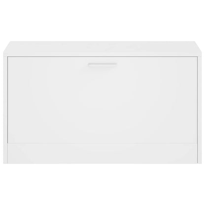 Shoe Storage Bench White 80x24x45 cm