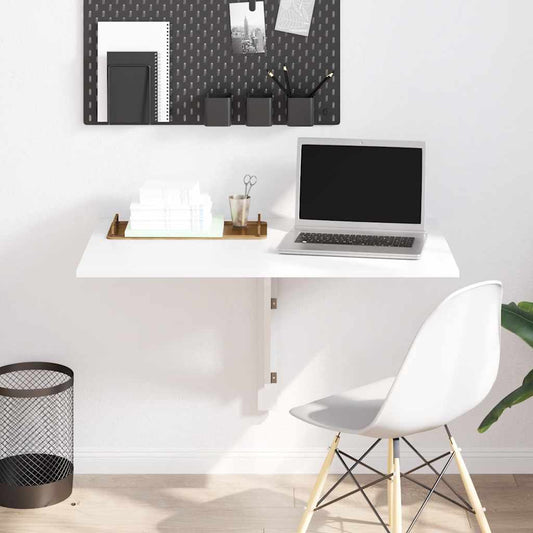 243054 vidaXL Folding Wall Table White 100x60 cm