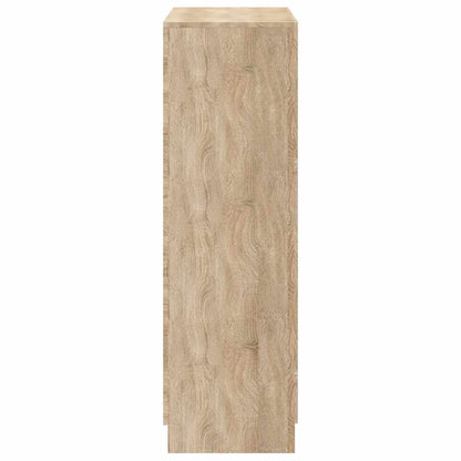 Shoe Cabinet 7 Shelves Oak
