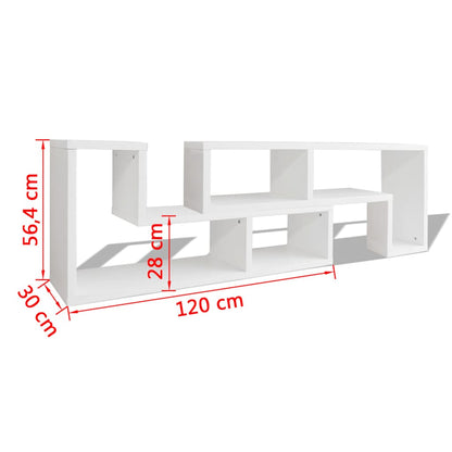 243066 vidaXL TV Cabinet Double L-Shaped White